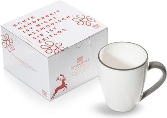 Gmundner Keramik Gmundner Keramik - Borde Gris, Taza De Desayuno Max (0,3 L)