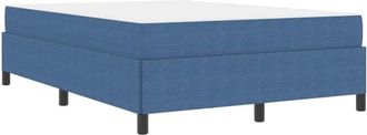 vidaXL Vidaxl - Estructura De Cama Azul 140 X 190 Cm Telas De Pana