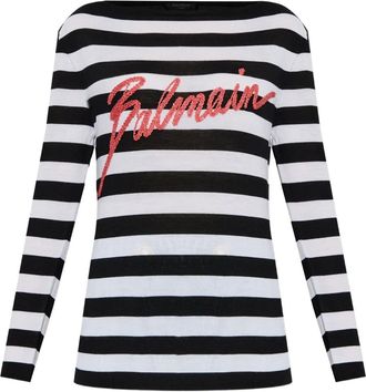 Balmain Maglione con logo - Nero