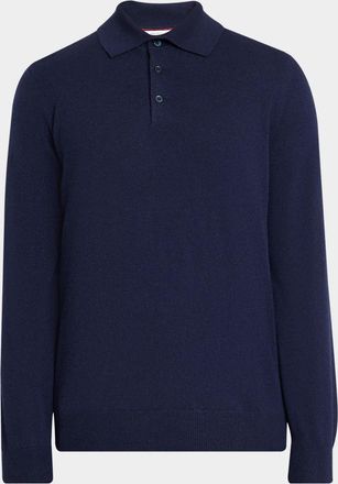 Brunello Cucinelli Men & apos;s Cashmere Knit Long-Sleeve Polo Shirt