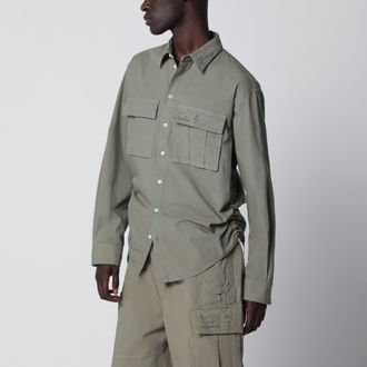 Dsquared2 Camicia verde militare in cotone