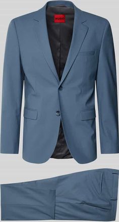 HUGO BOSS Slim Fit Anzug aus Woll-Mix Modell ARTI-HESTEN in Rauchblau, Gr&ouml;&szlig;e 102