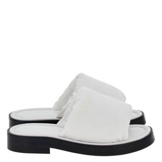 Ferragamo Delfino Padded Slide Sandals, Size 9