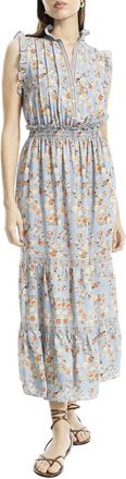 Max Studio Smocked Waist Tiered Maxi Dress