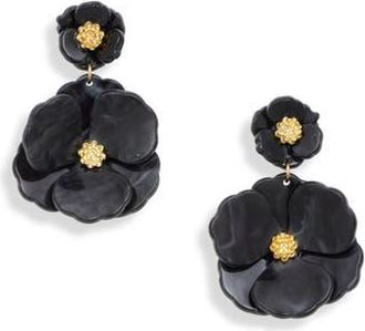 Nordstrom Pansy Drop Earrings in Grey at Nordstrom Rack