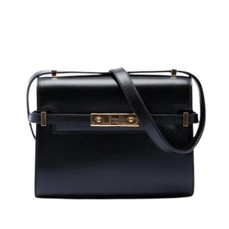 Saint Laurent Pre-owned The Manhattan - Dames - Vintage Schoudertas - Zwart - ONE Size - Leer - Vintage