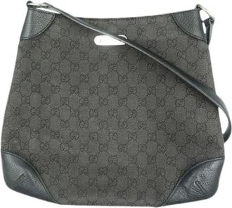 Gucci Pre-owned Cross Body Bags, female, Black, Size: ONE SIZE Pre-owned Denim Shoulder Bag