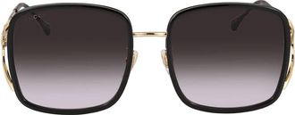 Gucci Grey Square Ladies Sunglasses GG1016SK 001 58
