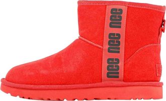 UGG (WMNS) UGG Classic Mini Side Logo Boot Samba Red Black 1122558-SRBCK