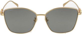 Gucci Goud Grijs Zonnebril Gg 1805Sa Stijl - Dames - Zonnebrillen - Geel - 60 MM - Accessoires