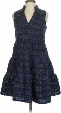 Sail to Sable Womens Sparkle Tweed Dress In Navy