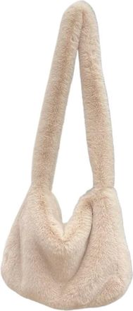 Generic Womens Plush Bags Woman Crossbody Bag Soft Plush Sling Shoulder Large Capacity Furry Student Bolsa Feminina(Color1)