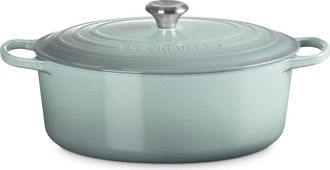 LE CREUSET Signature 8-Quart Oval Enamel Cast Iron French/Dutch Oven in Sea Salt at Nordstrom