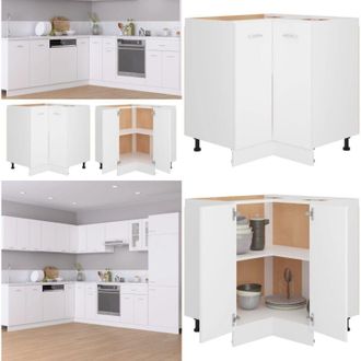 vidaXL Armadio Angolare Lyon Bianco 75,5x75,5x81,5 cm - Armadio cucina - Armadio salvaspazio
