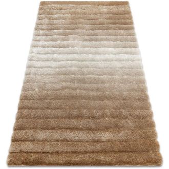 RugsX Rugsx - Alfombra Moderno Flim 007-b2 Moderno, Rayas - Structural Beige Beige 120x160 Cm