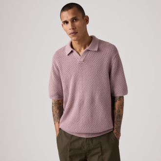 Levi's Dillon Open Collar Polo - Mens - XL - Pink / Quail