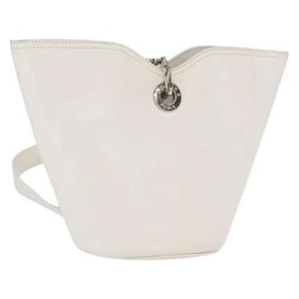 Celine Pre-owned Bucket Bags, female, White, Size: ONE SIZE Pre-owned Leather Bucket Bag