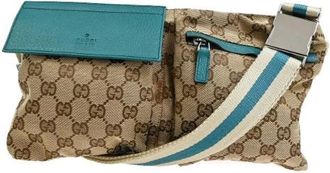 Gucci Vintage, unisex, Beige, ONE Size, Pre-owned Canvas Heuptas