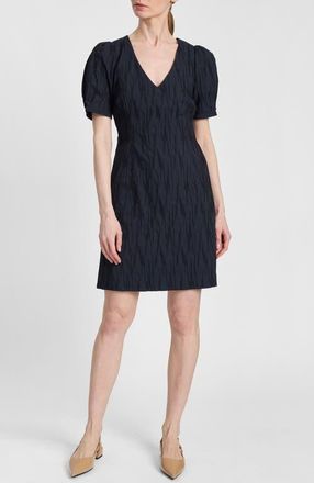 Santorelli Bianca Shift Dress in Abstract Jacquard in Midnight at Nordstrom, Size 10