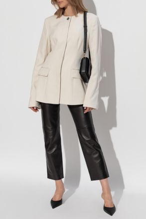 Toteme Jacket With Pockets, Womens, Cream