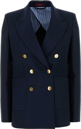 Gucci Navy Blue Cotton Blazer