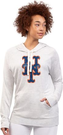 G-III 4Her by Carl Banks Womens G-III 4Her by Carl Banks Oatmeal New York Mets Pregame Pullover Hoodie at Nordstrom, Size Xx-Large