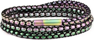 Crucible Jewelry Crucible Los Angeles Matte Finish Stainless Steel Box Chain with Black Nylon Cord - 26