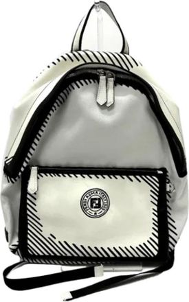 Fendi Pre-owned Canvas fendi-bags - Heren - Vintage Rugzakken - Wit - ONE Size - Vintage