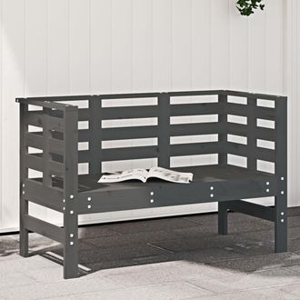 vidaXL Vidaxl - Banco De Jard&iacute;n Madera Maciza De Pino Gris 111,5x53x71 Cm