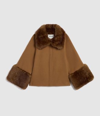 Apparis Veste Judie Wool Camel Mink