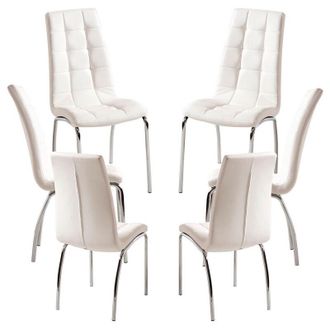 Regalos Miguel Regalos Miguel - Packs Sillas Comedor - Pack 6 Sillas Liam - Blanco