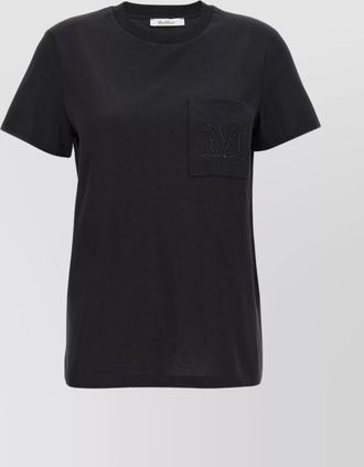 Max Mara pocket crew neck plain short sleeve top