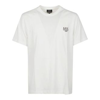 A.P.C. T-Shirts, male, White, Size: XL Standard Rue Madame T-shirt