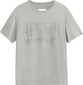 Maison Margiela Camiseta de Algod&oacute;n con Tratamiento de Cera - Tops - Hombre - Verde - L