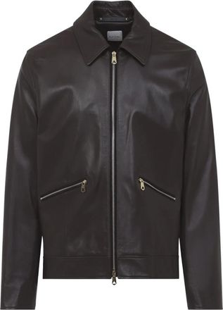 Paul Smith Regular Fit Leren Jas - Heren - Leren en Su&egrave;de Jassen - Bruin - M - Leer - Jassen