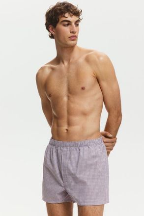 H&M 4-pack Woven Boxer Shorts in Burgundy/plaid at Nordstrom, Size X-Large