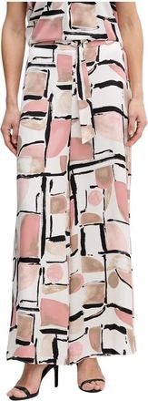 Joseph Ribkoff Wijde Abstracte Broek - Dames - Wijde Broeken - Veelkleurig - M - Satijn - Broeken