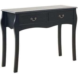 Beliani Tavolo consolle nero 2 cassetti Klawock