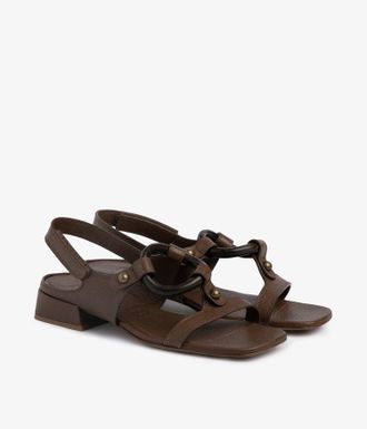 Pedro Garcia Slingback sandal in brown leather | Elba | Spring Summer 26 | PEDRO GARCIA