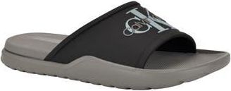 Calvin Klein Meloy Slide Sandal in Black/Light Blue at Nordstrom Rack, Size 11
