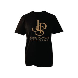 Generic John Player Special T-Shirt - Retro JPS Logo Graphic Tee, Vintage Racing Inspired Classic Shirt for Men and Women (Black, 2XL)