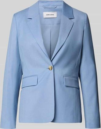 More & More More & More Slim Fit Blazer mit Pattentaschen in Hellblau, Gr&ouml;&szlig;e 34