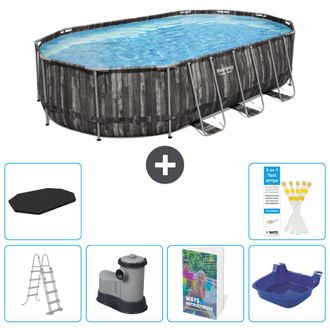 Bestway Piscina Bestway Power Steel Oval - 610x366x122 Cm - 7-piezas S662
