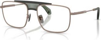 Moncler 56mm Rectangle optical glasses in Brown at Nordstrom