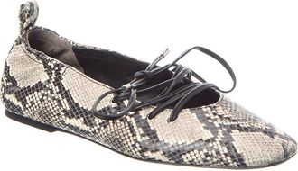 Rag & Bone Rag & Bone Sophia Snake-Embossed Leather Ballet Flat