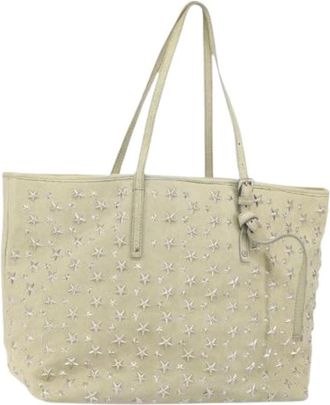Jimmy Choo London Pre-owned Tote Bag - Dames - Vintage Shopper - Beige - ONE Size - Leer - Vintage