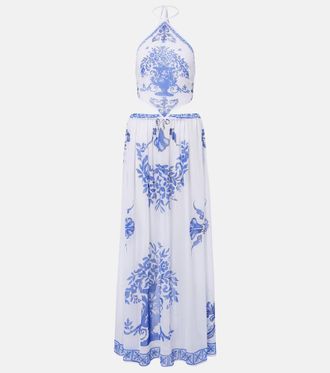 Bananhot Riley printed cotton maxi dress
