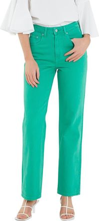 English Factory Wide Leg Jeans in Kelly Green at Nordstrom, Size X-Small