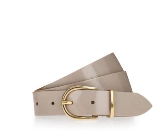 Tamaris Lederg&uuml;rtel TAMARIS, Damen, Gr. 11,5, beige, Rindsleder, unifarben, G&uuml;rtel Lederg&uuml;rtel, 3 cm breit, klassische Dornschnalle in gl&auml;nzendem Goldton