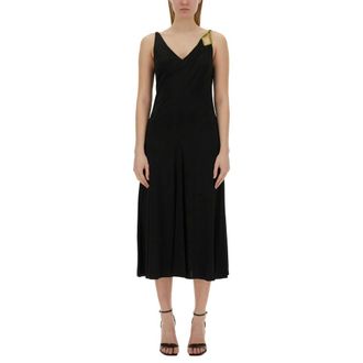 Lanvin Midi Dresses, female, Black, Size: XS Sleeveless A-Line Midi Dress
